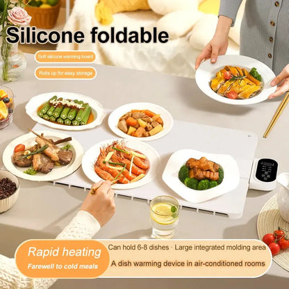 Electric Warming Tray Food Warmer Mat Foldable Warming Pad for Food