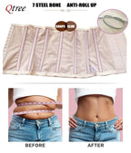 Qtree Dress Slimming Waist Trainer Belt Shapewear Women Belly Cincher Body Shaper Fat Compression Strap Girdles Firm Hook Corset Qtree Shapers Store