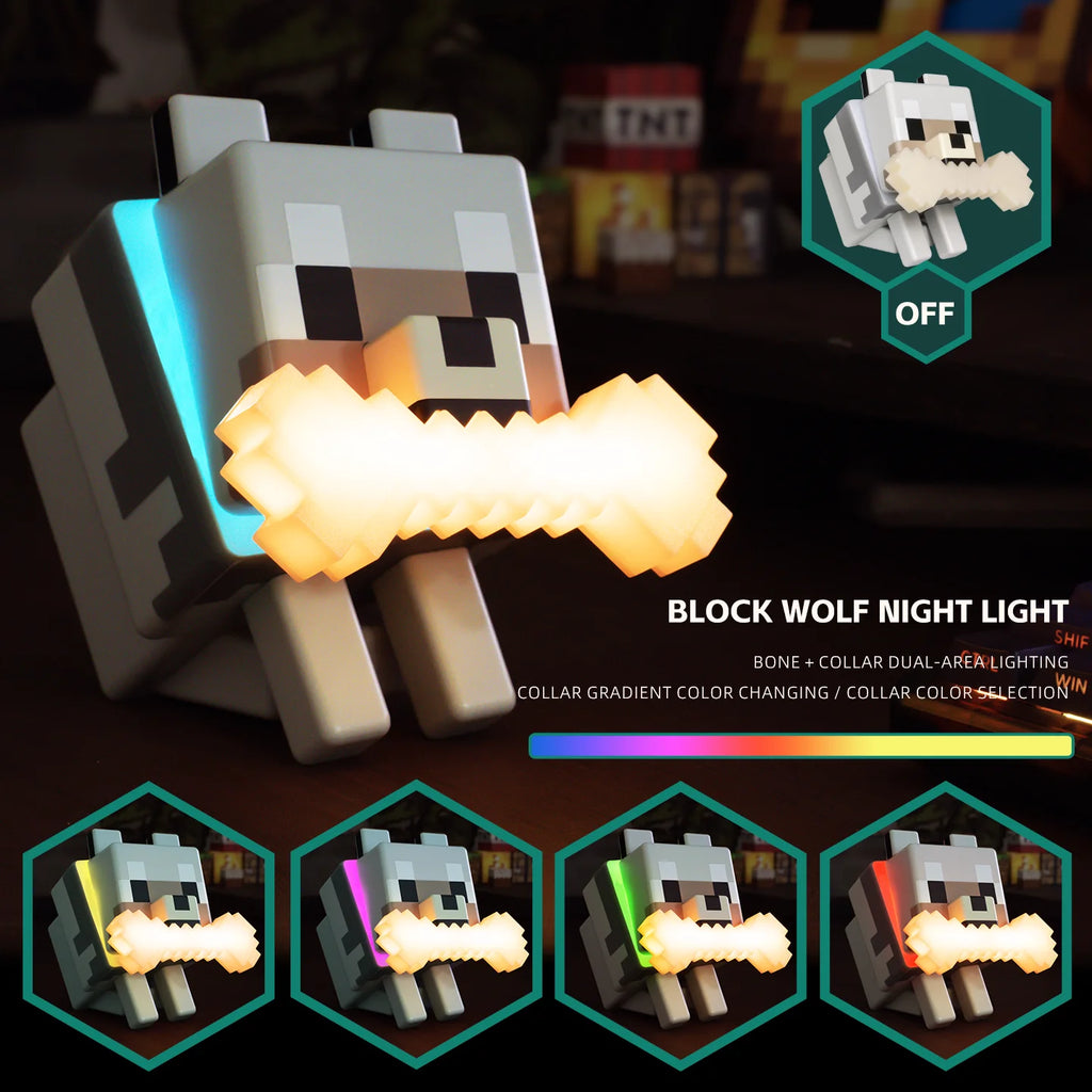 BlockBuddy™ Wolf Lamp 🎮✨ — Brighten Your Gaming Space