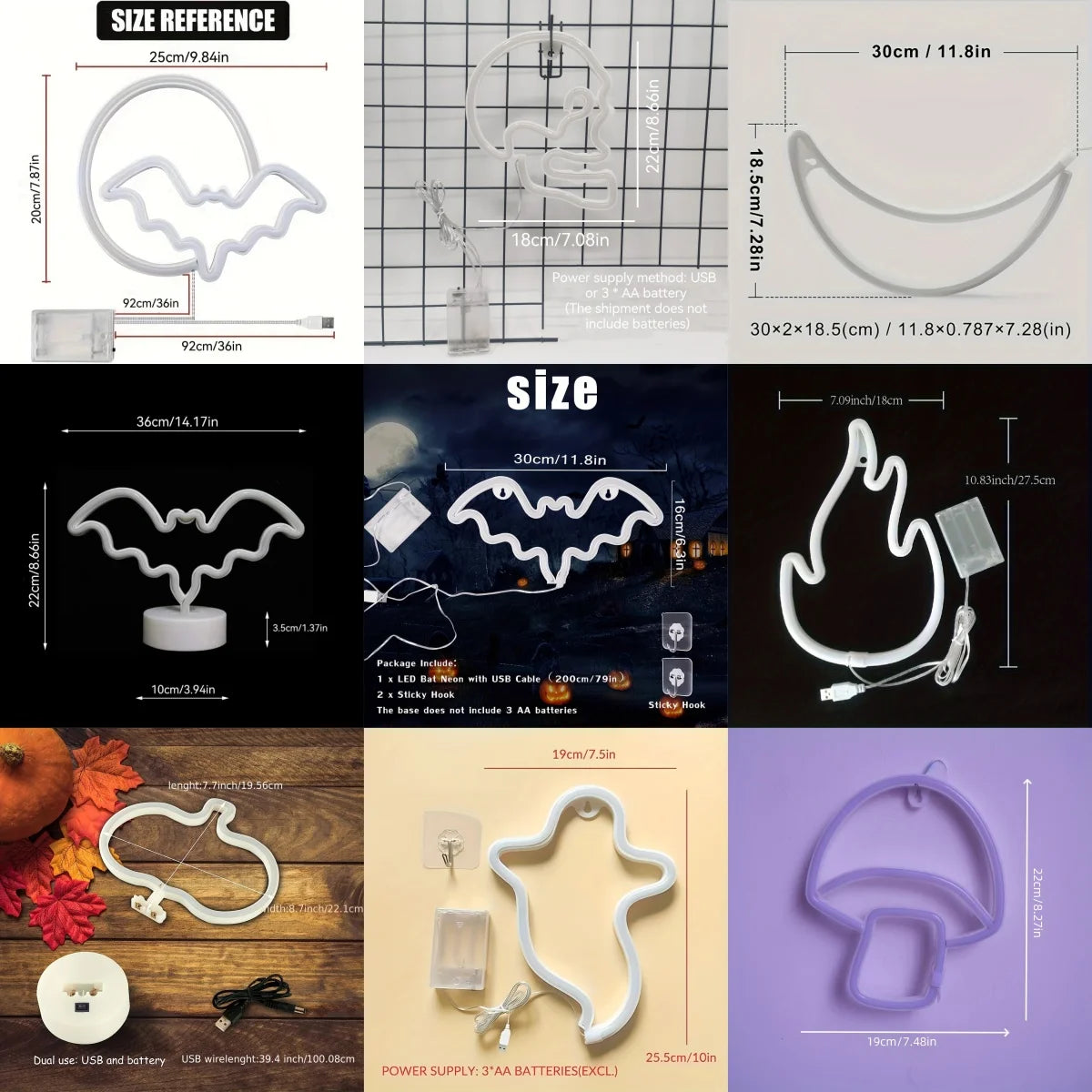 Halloween Led Neon Sign, Party Wall Art Decoration, Horror Atmosphere, Signature Neon Pendant, Room Night Light, USB or Battery Powered (Battery Not Included)