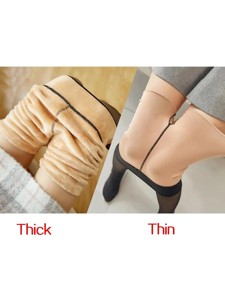 Fleece Thermal Pantyhose for Women Noman Decor Store