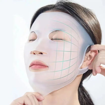 3D Silicone Mask Face Women Skin Care Tool Hanging Ear Face Mask Gel