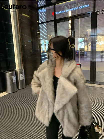 Lautaro Autumn Winter Oversized Loose Casual Luxury Soft Thick Warm AliExpress