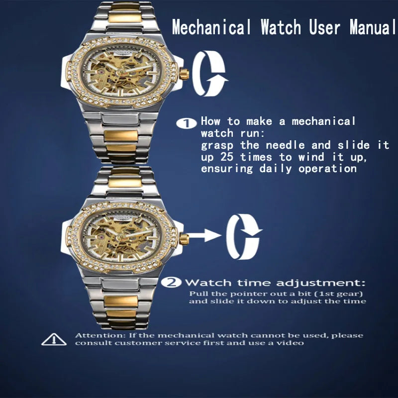 LONGLUX automatic man watch luxury stainless steel wholesale AliExpress