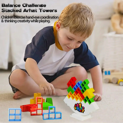 Tetra Tower Balancing Stacking Toys Board Games for Kids & Adults