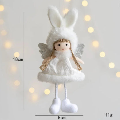 Girl With Plush Deer Antlers Christmas Tree Ornament Shop1104342847 Store