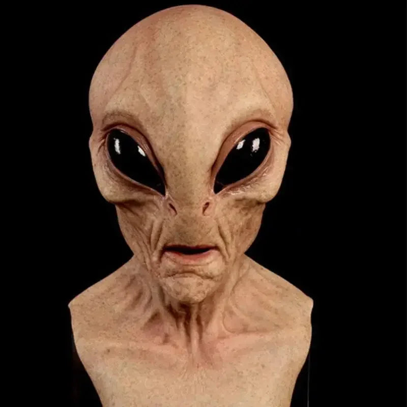 Alien Mask Headcover Halloween Alien Cosplay Masks UFO Movie Acting Headcover Latex Masques Props Kids Toys Alien Mask