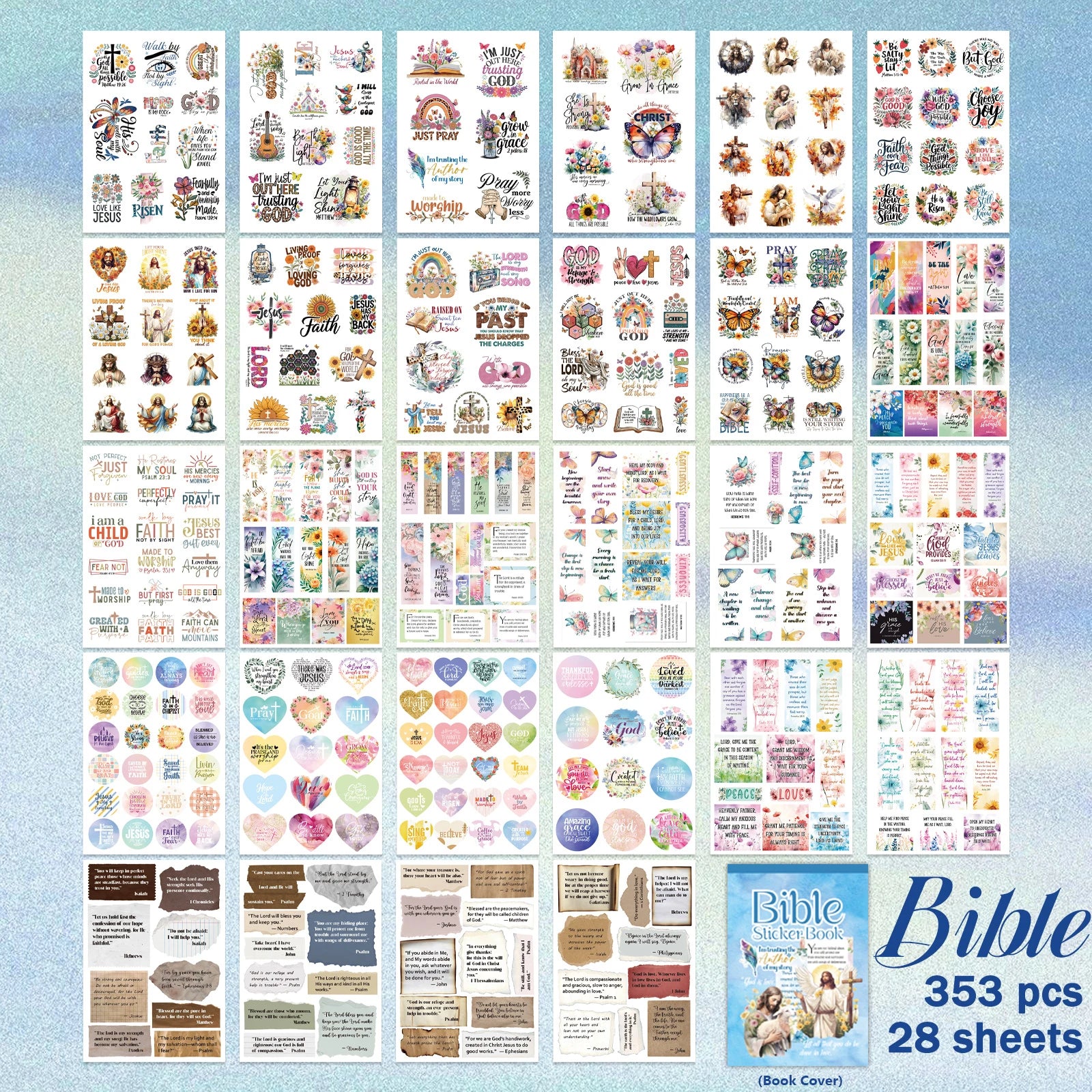 FaithWords™ Christian Verse Sticker Book ✝️📖
