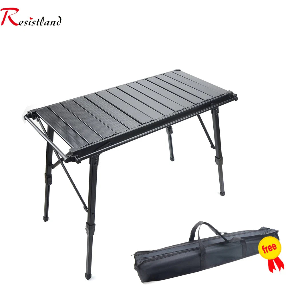 Portable IGT Wood Camping Table with Removable Gas Stove and BBQ Grill Stone's Store
