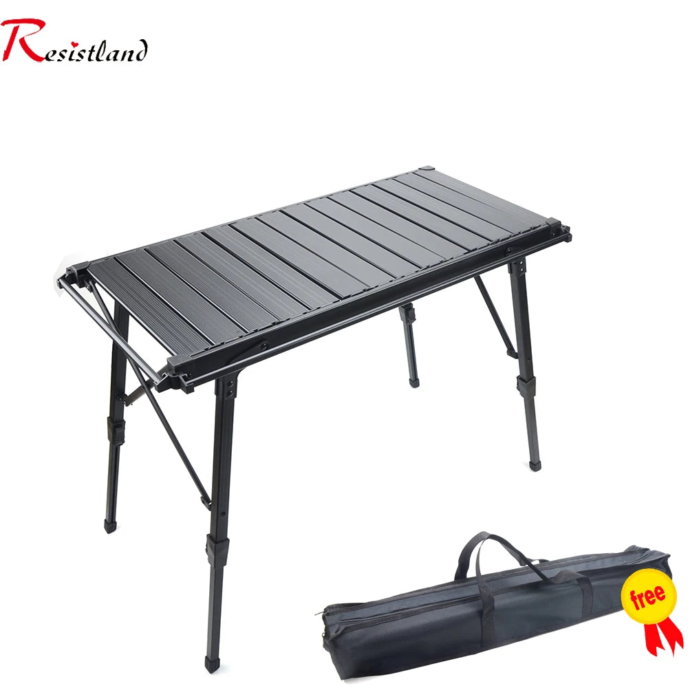Portable IGT Wood Camping Table with Removable Gas Stove and BBQ Grill Stone's Store