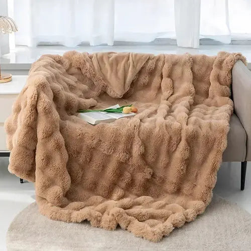Artificial Rabbit Plush Autumn Warm Bed Blanket Plush Soft Sofa Throw AliExpress