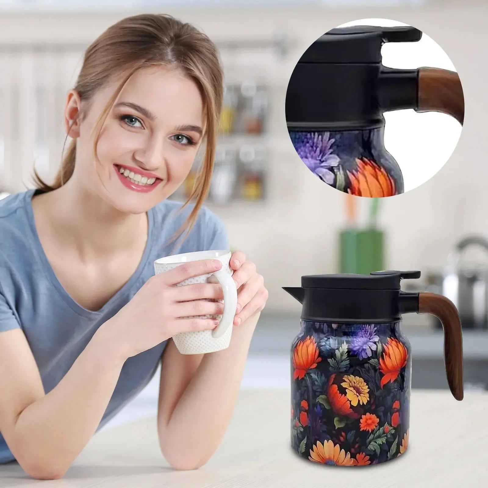 FloraBrew – Elegant Tea Thermos with Infuser! Shop1102989480 Store