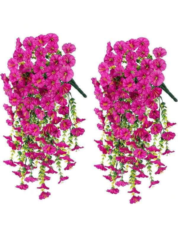 2pcs Artificial Hanging Flowers