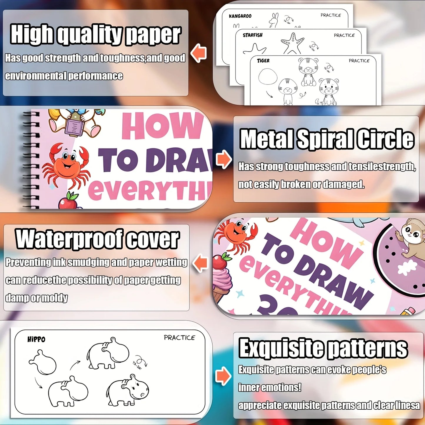 DrawJoy™ Kids Book – 300 Fun & Easy Sketches