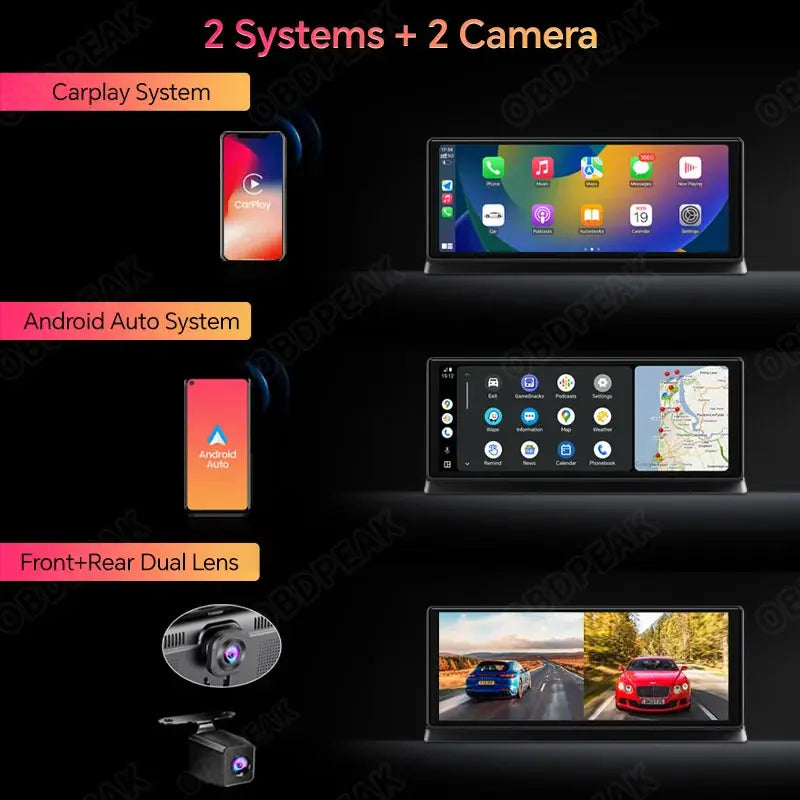 View details for K2 Pro 11.3" Car DVR 4K Camera Wireless Carplay Android auto Ai Screen