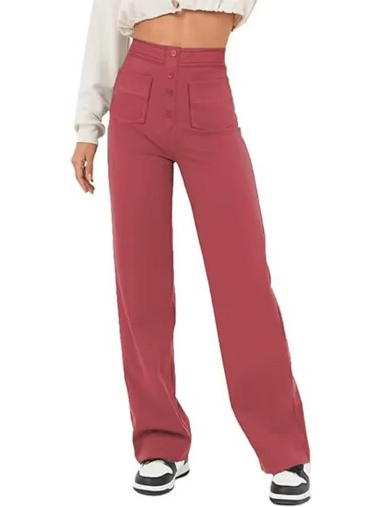 FlexCurve™ High-Waist Pants ✨ — Stretchy Comfort, Slim Fit