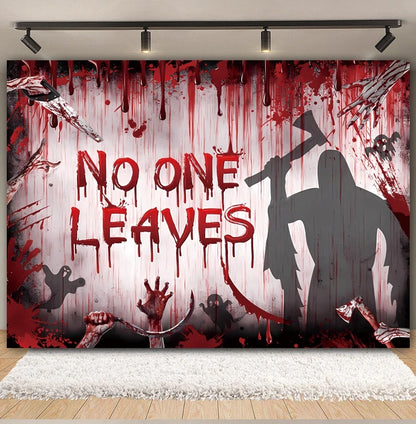 Horror Halloween Backdrop Blood Splatter Ghosts Bloody Handprints Haunted House Party Decor Photography Background Photo Studio