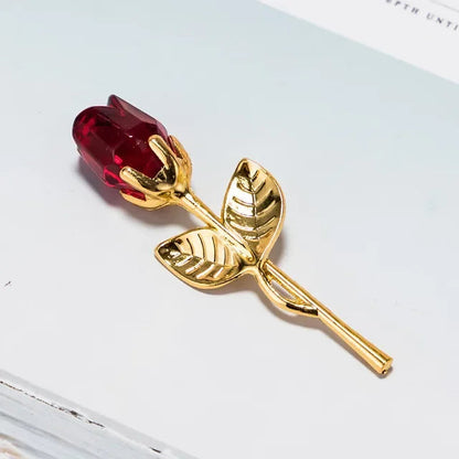 Valentines Day Gift Crystal Glass Rose Artificial Flower Silver Gold Rod Rose Flower for Girlfriend Wedding Gifts for Guest Shop1104358055 Store