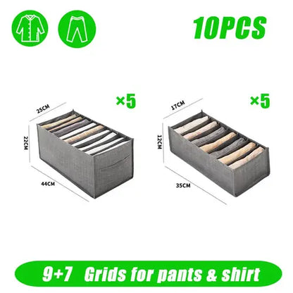 Organizador de ropa para armarios, pantalones, vaqueros, caja de almacenamiento, organizador de armario