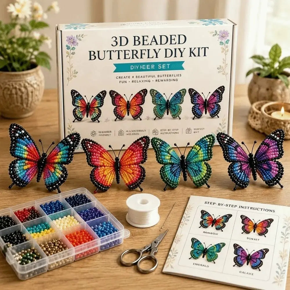 ButterflyBloom™ DIY Kit 🦋✨ — Create Stunning Beaded Butterflies