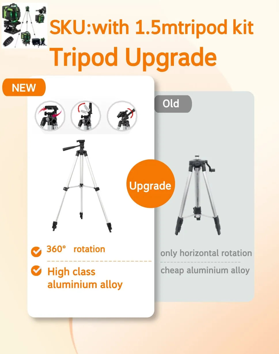 tripod/nivel a laser 16 Lines Laser profesional Level green line Self-leveling 360 autonivelant Shop1103845890 Store