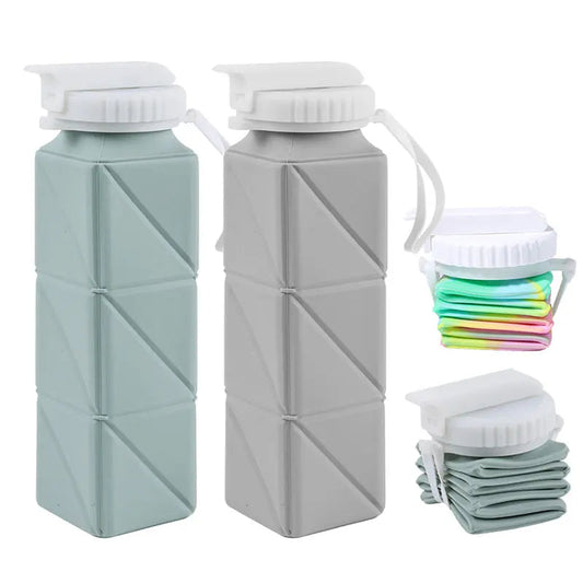 620ml Collapsible Water Bottle Cup with Straw Lid Leakproof BPA Free AliExpress