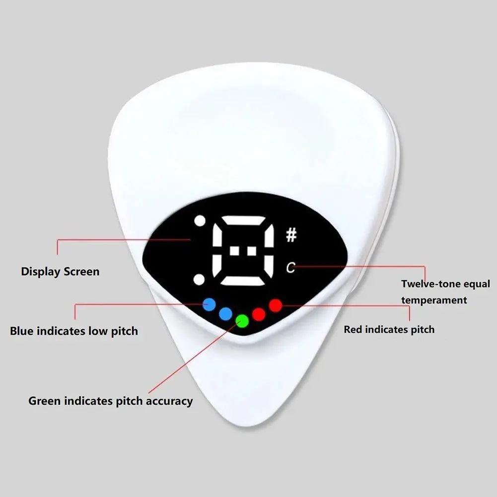 2-in-1 Guitar Picks Tuner Digital Electronic Tuner Acoustic Guitar Tuner for Acoustic Electric Guitar Bass Mandolin PRO Club Global Store