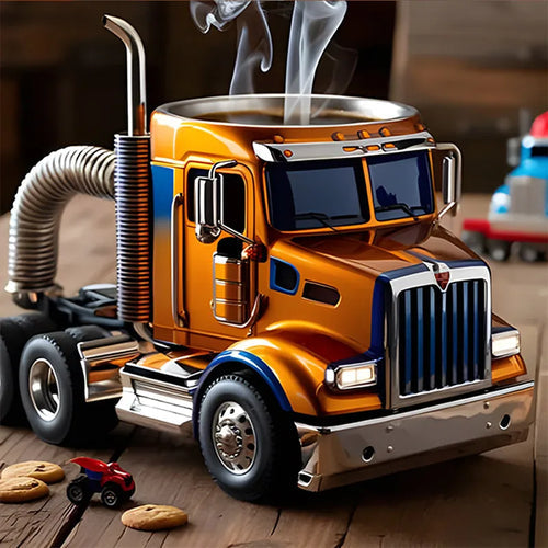 Creative Design Truck Coffee Mug Semi Truck Handcrafted Coffee Cup AliExpress