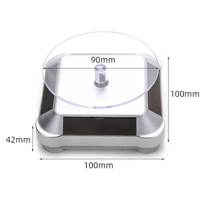 Solar Showcase 360 Automatic Rotating Turntable Jewelry Organizer Jade Ware Necklace Bracelet Watch Phone Display Stand Stone's Store