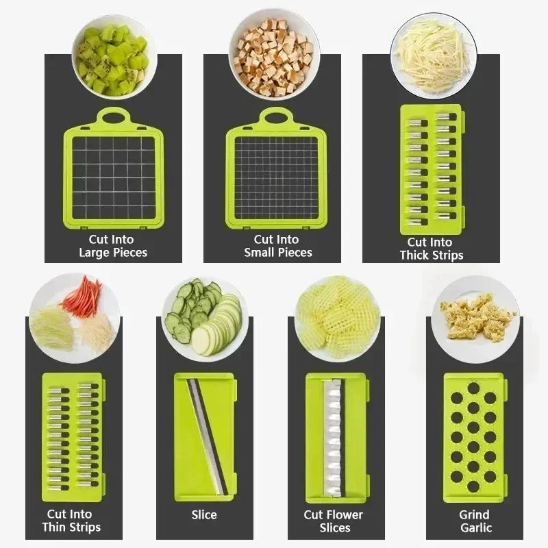 14/16 in 1 Multifunctional Vegetable Chopper Handle Food Grate Food Chopper Vegetable Slicer Dicer Cut Kitchen Items cocina Shop1103772493 Store