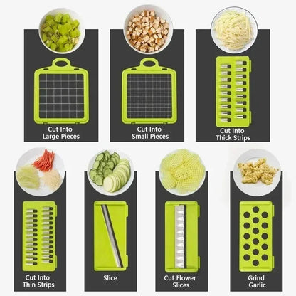 14/16 in 1 Multifunctional Vegetable Chopper Handle Food Grate Food Chopper Vegetable Slicer Dicer Cut Kitchen Items cocina Shop1103772493 Store
