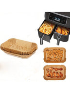 50 Pcs Nonstick Air Fryer Paper Liners Disposable For Clean Mess Free Cooking