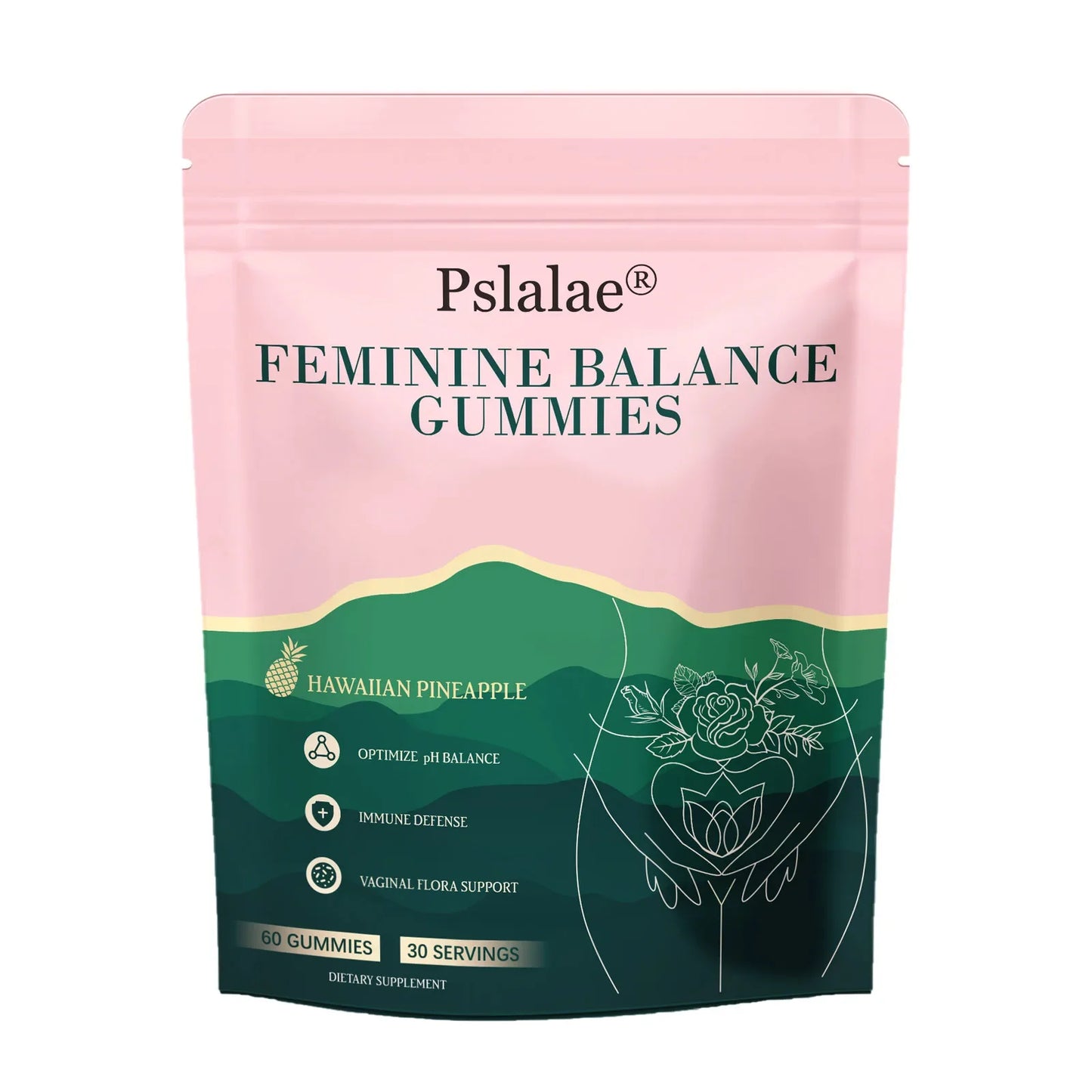 Feminine Balance Gummies - Relieves Cramps, Moods, Hot Flashes and Night Sweats, Vaginal Health
