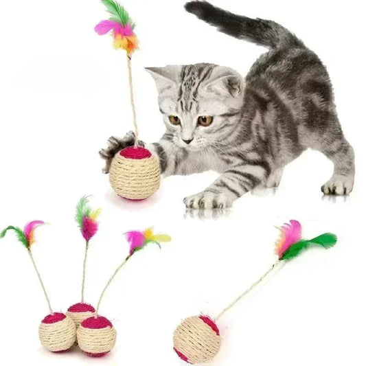 Pet Toys Sisal Scratching Ball Training Interactive Toy for Kitten Pet