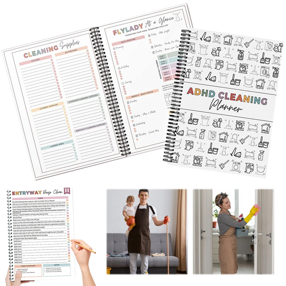 Tidy Mind: ADHD Cleaning Planner Notebook