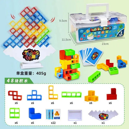 Tetra Tower Balancing Stacking Toys Board Games for Kids & Adults