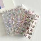6pcs/10pcs Set Y2K Random Cute Glitter Laser Sticker for Phone Camera Luggage Journal Sticker Kawaii Decoration Sticker Gift Gamilike Store