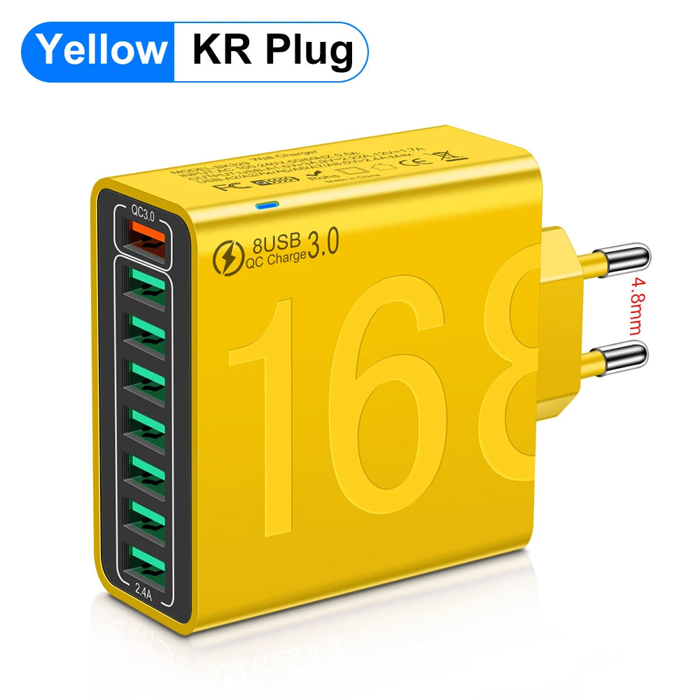 ChargeCore™ 8-Port Hub ⚡ — Fast Power for All Devices