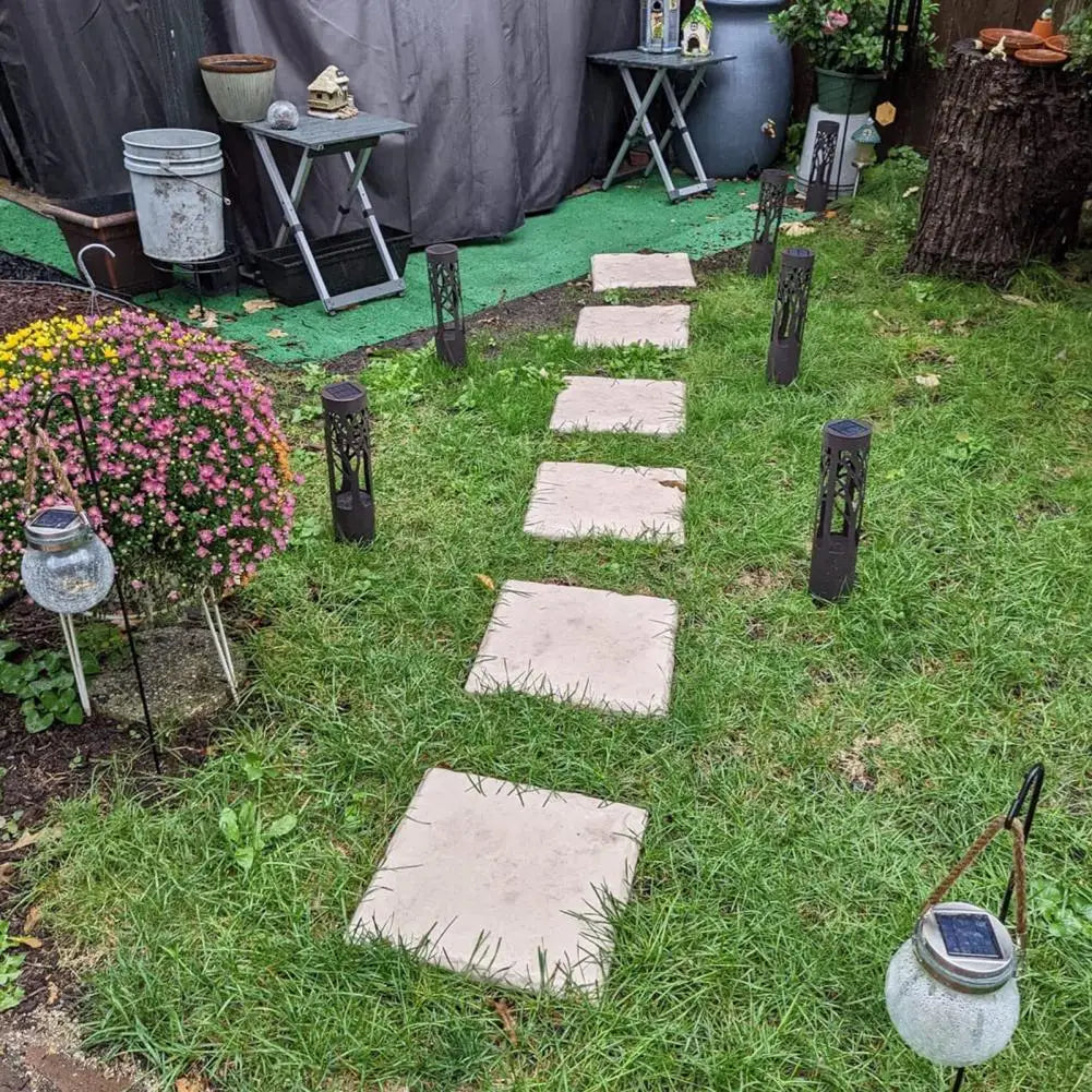Textured Stepping Stones Resin Garden Stones Decorative Weather-proof Garden Stepping Stones for Patio Yard for Pathways KitchenEasier Store