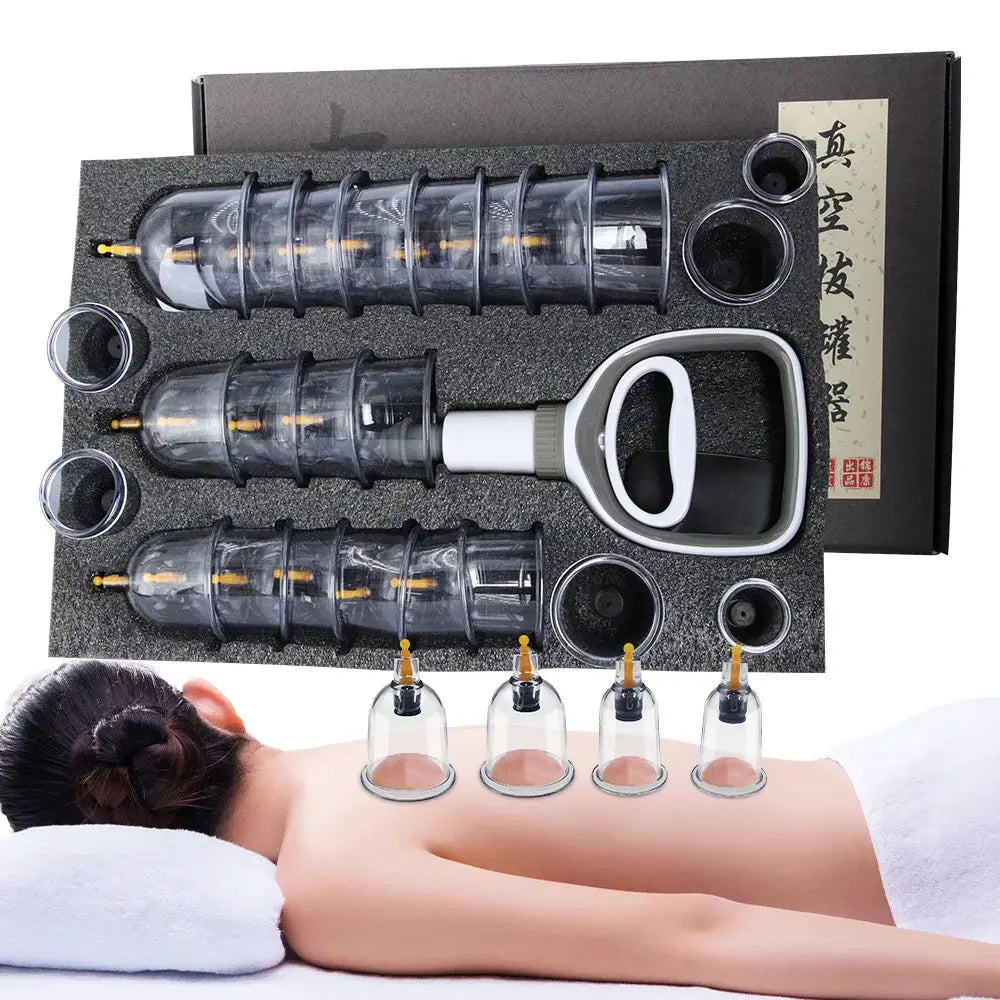 Set de terapia de ahuecamiento al vacío, ventosas de masaje corporal anticelulíticas