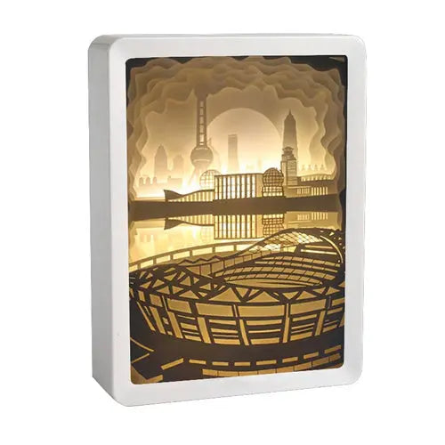 Howl's Moving Castle Anime Paper-Cut Light Decor - 3D Shadow Box Lamp