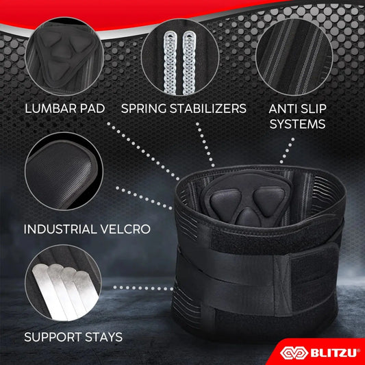 Enhanced Ultimate Comfort and Stability Adjustable Lumbar Support Belt