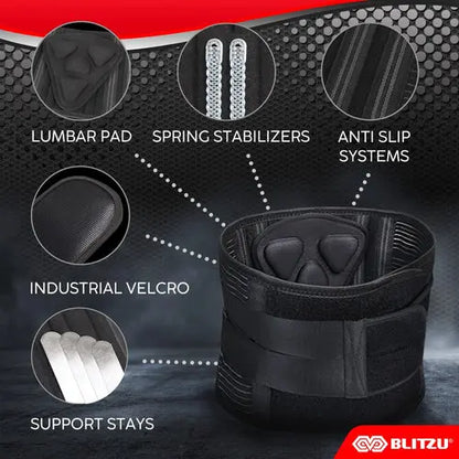 Enhanced Ultimate Comfort and Stability Adjustable Lumbar Support Belt