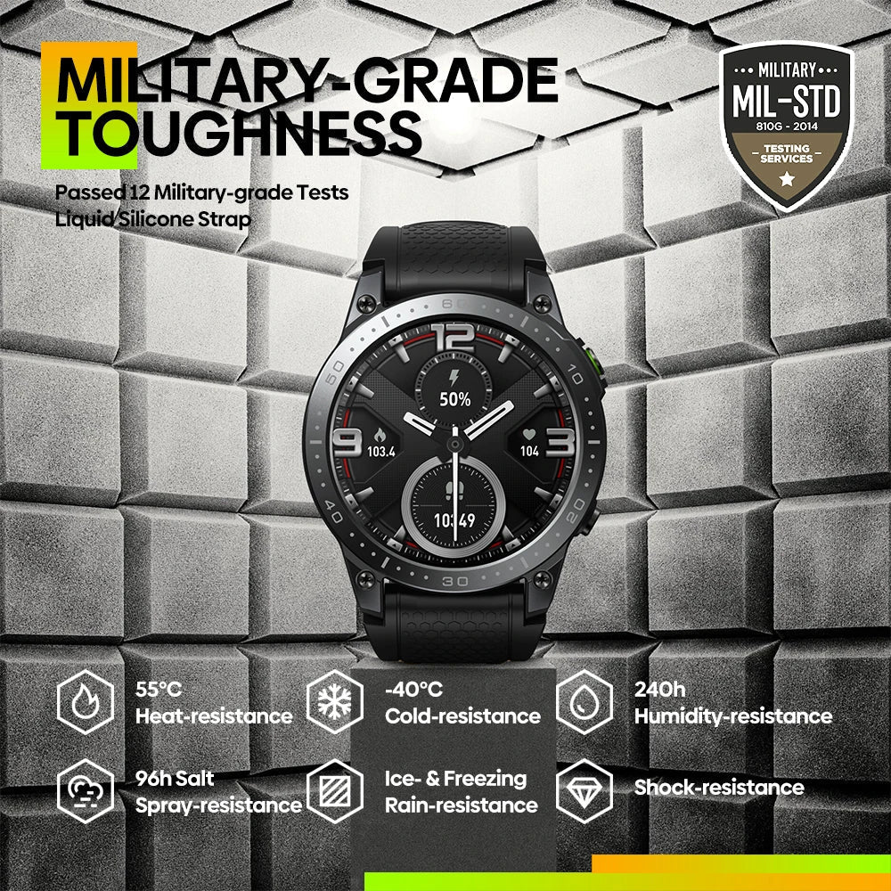 Zeblaze Ares 3 Pro Smart Watch Ultra HD AMOLED Display Voice Calling Function 100+ Sports Modes 24H Health Monitor Smartwatch Big Save Store