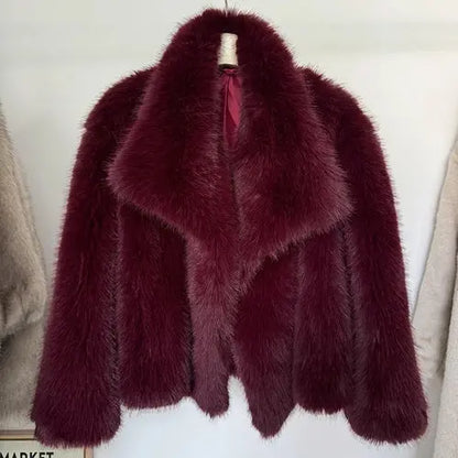 2024 Winter New Fashion Gradient Fluffy Fur Coat Women High Street AliExpress