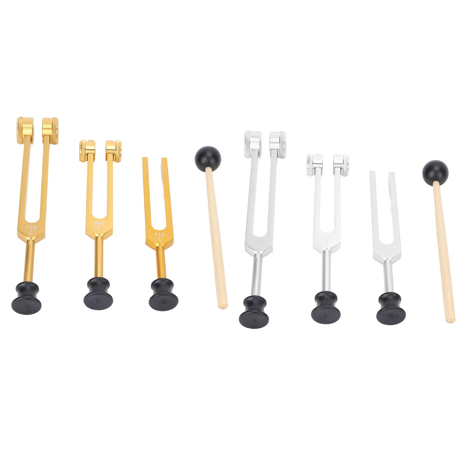 Tuning Fork Healing Instrument 512Hz Aluminum Alloy Relax Tuning Fork Set Corrosion Resistant Portable for Clinical