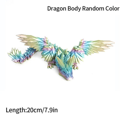 FlexiCrystal Dragon: 3D-Printed Magic in Motion Creatinglife Store