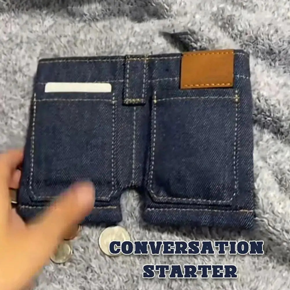 Cartera DenimMini™: Forma de Jeans Plegable, Divertida y Funcional ✨