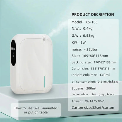 140ML Aroma Diffuser for Home & Hotel Spaces Teh-tunn Store Store
