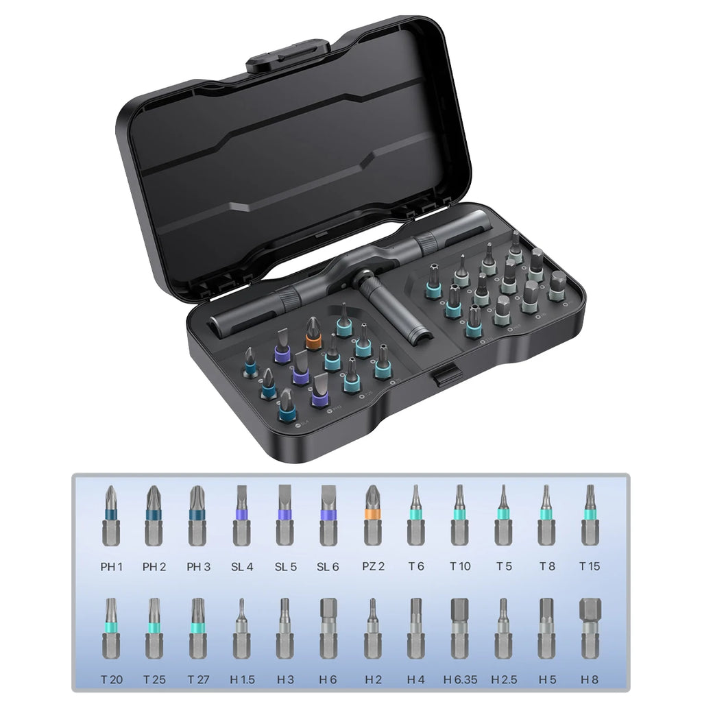 Pocket-Sized Powerhouse – 24 Tools in 1 Magnetic Screwdriver!